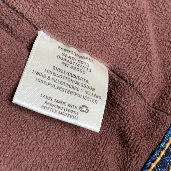 Route 66 ~ Dark Wash Denim Jacket Sherpa Collar - Picture 4 of 4